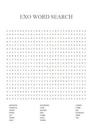 Exo Word Search Words Word Search Kyungsoo