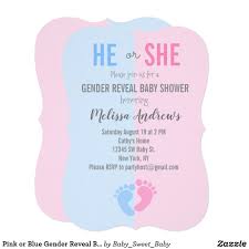 Pink Or Blue Gender Reveal Baby Shower Invitation Zazzle Com Gender Reveal Baby Shower Invitations Baby Shower Gender Reveal Gender Reveal