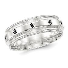 Mens Sterling Silver Fancy Wedding Band Ring (7mm) - Walmart.ca