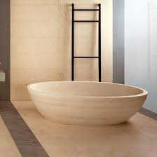 The suspended ellipsoidal marble bathtub. Oval Bathtub Tinozza Piba Marmi Free Standing Marble