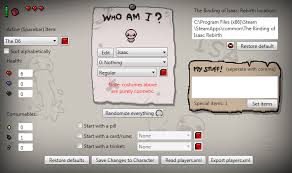 Is an unlockable character in the binding of isaac. Release The Binding Of Isaac Rebirth Character Editor V3 2 2 Mpgh Multiplayer Game Hacking Cheats