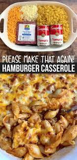 Easy Hamburger Casserole Recipe 4 Ingredients Recipe Easy Casserole Recipes Recipes Easy Hamburger Casserole