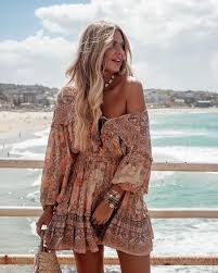 Krasivoe Cvetochnoe Print Boho Chic Letnee Plate Dlya Vecherinki V Sadu Boho Outfits Boho Fashion Boho Dress