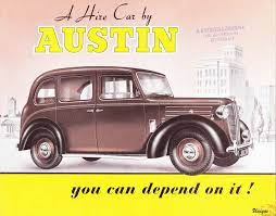 1951 Austin Fx Hire Car Brochure Car Hire Austin Austin Cars