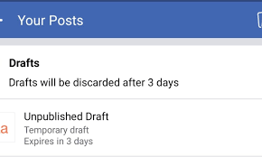You can tap on any unpublished draft to edit and then publish. How To Find Drafts On Facebook App For Android And Iphone