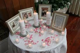 Memorial Table Idea Beautiful And Simple Memory Table Wedding Wedding Candles Table Wedding Memorial