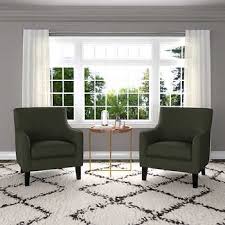 Yuri Fabric Accent Chair 2 Pack Basil Gray Accent Chairs Blue Accent Chairs Blue Chairs Living Room