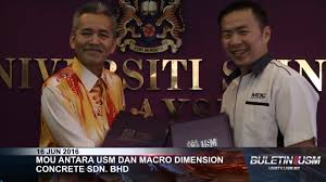 Its main office is in sungai petani. Mou Antara Usm Macro Dimension Concrete Sdn Bhd Youtube