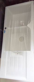 Single bowl kitchen sink in black Acrylic Kitchen Sink White Charles Kings Hub