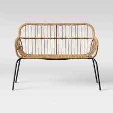 Mid Century Stack Patio Loveseat Natural Project 62 Patio Loveseat Patio Furniture Collection Outdoor Sofa