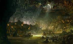 La genialidad del concepto es de @san_baq. Pin By Coffee On Caves Caverns Fantasy Landscape Art Environment Concept Art
