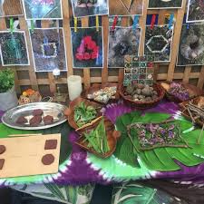 Agency Through Play The Whole Class Has Created Some Shapes Using The Nature Shapes Using The Beautiful Images From Early Math Tables Shapes Table Decorations