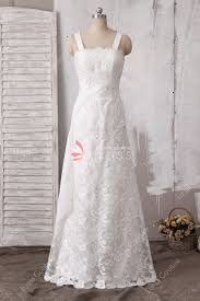This traditional ball gown wedding dress from. Ivory Wide Straps A Line Lace Satin Wedding Dress Lunss