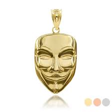 See more ideas about anonymous mask, v for vendetta, vendetta. Gold Anonymous Mask 3d Charm Necklace Available In Yellow Rose White Gold