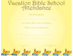 Maybe you would like to learn more about one of these? A Printable Certificate Recognizing Vacation Bible School Attendance And Illustrated With A Row Of Bibles And Bible School Vacation Bible School Vacation Bible