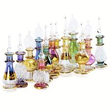 Egyptian Perfume Bottles Wholesale Set Of 12 Size 2a 5 Cm Mouth Blown With For Ebay Egyptian Perfume Bottles Perfume Bottles Glass Gifts