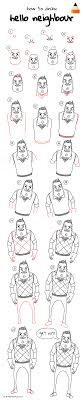 How To Draw Hello Neighbour With Letsdrawkids Com Hello Neighbor Drawings Step By Step Drawing