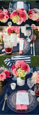 A nautical wedding wonder in navy & pink. 20 Great Ideas For A Pink Navy Wedding Parfum Flower Company