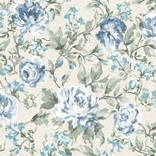 Painterly Blue Cream Floral Wallpaper Departments Diy At B Q Blue Floral Wallpaper Floral Wallpaper Wallpaper