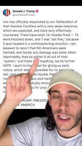 Trump le da gracias a Irán y pide paz 😳