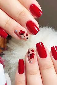 Summer Acrylic Red And Black Nail Designs Nail Art In 2020 Short Acrylic Nails Designs Pink Nails Spring Nails