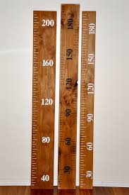 Growth Chart Vintage Wooden Ruler With Measurements In