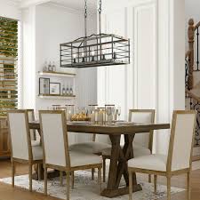 Our dining room lighting ideas will strike the right mood for every occasion. Dining Room Lighting Fixtures Hanging Linear Cage Island Lighting With Clear Glass Shade Banato 5 Light Farmhouse Chandelier Rectangle Black Pendant Lighting For Kitchen Island Island Lights Ceiling Lights Fcteutonia05 De