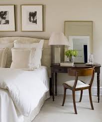 Love The Mirror Leaning On Table And Using Table As A Desk Home Bedroom Sophisticated Bedroom Small Bedroom Decor
