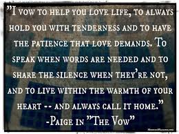 Writing wedding vows is tough, and sometimes it's unclear how to start: Quotes About Marriage Vows 49 Quotes