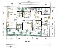 Denah rumah minimalis 3 kamar tidur 1 mushola 1 lantai beserta keterangannya rumah minimalis ini mempunyai muka 6 meter dan panjang 17 meter. Dekorumah45 Top Denah Rumah 4 Kamar Memanjang