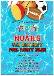 Pool Party Sports Birthday Invitations Swimming Pool Party Bbq Summer Kids Birthday Pool Party Kids Sports Birthday Invitations Party Swimming Pool