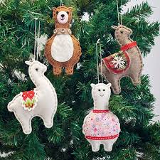 Gmoegeft Handmade Llama Christmas Tree Decoration Alpaca Pendants Felt Decorative Hangi Christmas Ornaments Christmas Gift Decorations Felt Christmas Ornaments