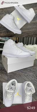 Air Jordan 1 Mid Triple White Snakeskin In 2020 Jordan 1 Mid Air Jordans Jordan 1