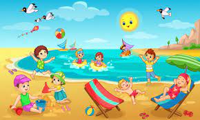 We hope you enjoy our growing collection of hd images to use as a background or home screen for your smartphone or please contact us if you want to publish a cartoon beach wallpaper on our site. Free Vector Kids Playing On Beach Illustration