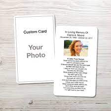 Choose fonts and colors that reflect the somber occasion. Memorial Prayer Cards Custom Funeral Cards 20 Off Sitewide