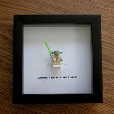 Star Wars Framed Art Master Yoda Lego Christmas Lego Minifigure Display Wedding Gift Wall Dec Lego Frame Star Wars Framed Art Lego Minifigure Display