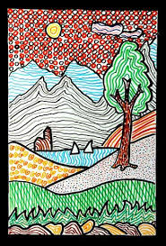 Paesaggi Di Texture Insegnando L Arte Arti Visive Disegni Di Alberi