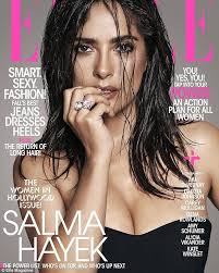 Amy Schumer and Salma Hayek up the cleavage for Elle covers