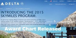 delta releases 2015 skymiles award chart loyaltylobby