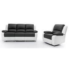 La page officielle facebook de cdiscount.com ! Relax Ensemble Canape Relaxation 3 Places Fauteuil Simili Gris Et Blanc Contemporain L 190 X P 93 Cm L 86 X P 90 Cm Achat Vente Canape Sofa Divan Soldes Sur Cdiscount Des Le 20 Janvier Cdiscount