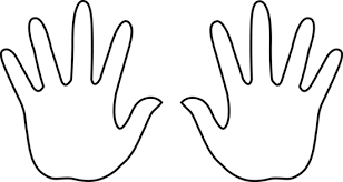 Two Hands Clipart Black And White Clipart Panda Free Clipart Hand Outline Hand Clipart Clip Art