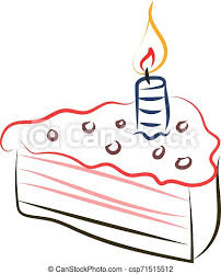 Follow along and draw a cute birthday cake! Birthday Cake Drawing Illustration Vector On White Background Canstock