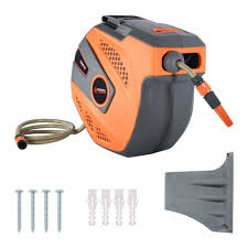 25 Metre Wall Mounted Garden Hose Reel With Bracket - Retractable |  ParkerBrand
