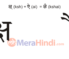 Conversions of (ए) vowel letter and usage of matras with definition, examples. Hindi Combination Of Vowels And Consonant Letters à¤• à¤· Kshai Writing Animation Sound Ex Words