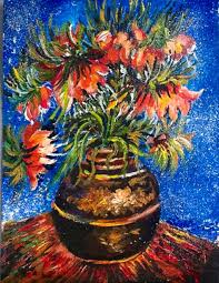 Big bouquets of flowers, violet irises, big the works of vincent van gogh: Vincent Van Gogh Painted Many Flower Vases These Unusual Orange And Yellow Flowers Are Contrasted Buy A Multicolore Vincent Van Gogh Art Van Gogh Van Gogh Art