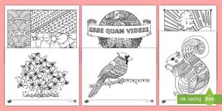 Color by number and color by nation with these pages of national flags and other symbols. North Carolina State Symbols Mindfulness Coloring Sheets