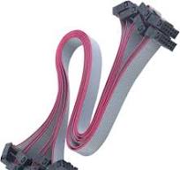 Antrader 6 Pieces 2.54 mm Pitch 10 Pin F/F IDC Flat Ribbon Cable Connector  Dual Row Data Cable 30cm
