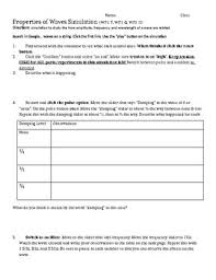 Success in lab and during class activities based from a. Phet Lab Waves On A String Worksheets Teaching Resources Tpt