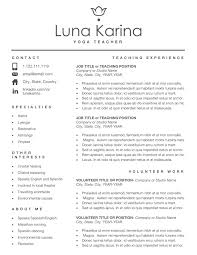 Yoga Resume Template For Mac Pc Gym Resume Design For Word Simple Clean Resume Templates Instant Download Yoga Instructor Cover Letter Resume Design Resume Resume Templates