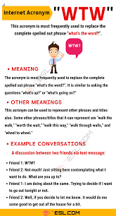Wtw Meaning What Does This Trendy Acronym Wtw Stand For 7 E S L In 2020 Learn English Words Other Ways To Say Meant To Be